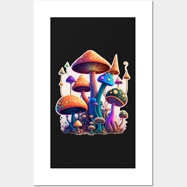 Magic Mushrooms - Light Scene Wall Art by TheJadeCat